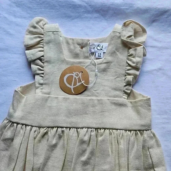 Girls Linen Dress - Picture 3 of 5